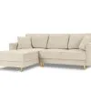 Pehmeä Kulmasohva Micadoni Home Dunas 4S, Beige/kulta