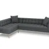 Pehmeä Kulmasohva Micadoni Home Karoo 5S, Tummanharmaa