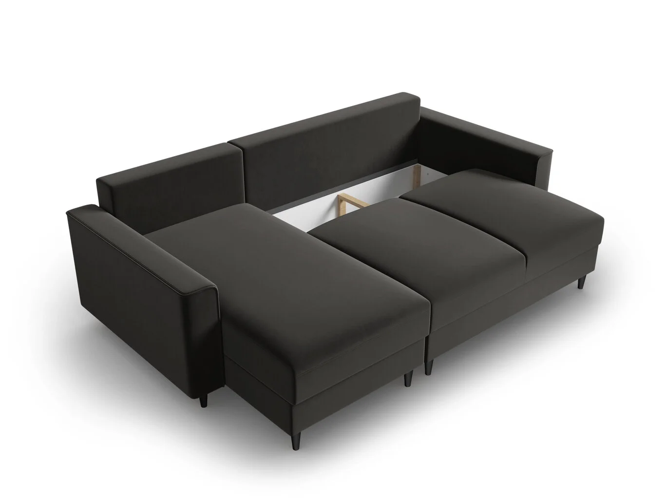 Pehmeä Kulmasohva Micadoni Home Leona, Tummanharmaa/musta 6 Pehmeä Kulmasohva Micadoni Home Leona, Tummanharmaa/musta - Image 6