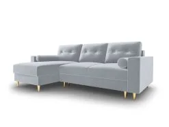 Pehmeä Kulmasohva Micadoni Home Leona, Vaaleansininen/kulta Väri