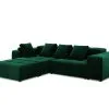 Pehmeä Kulmasohva Micadoni Home Margo L, Vihreä