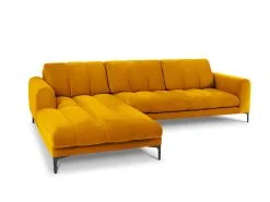 Pehmeä Kulmasohva Milo Casa Gina 4S, Keltainen/musta -NORE Kalusteet Myymälä pehmea kulmasohva milo casa gina 4s keltainenmusta d30b2 netistai reference