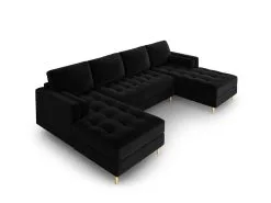 Pehmeä Kulmasohva Milo Casa Santo 6S, Väri Musta/kulta -NORE Kalusteet Myymälä pehmea kulmasohva milo casa santo 6s vari c8231 netistai reference