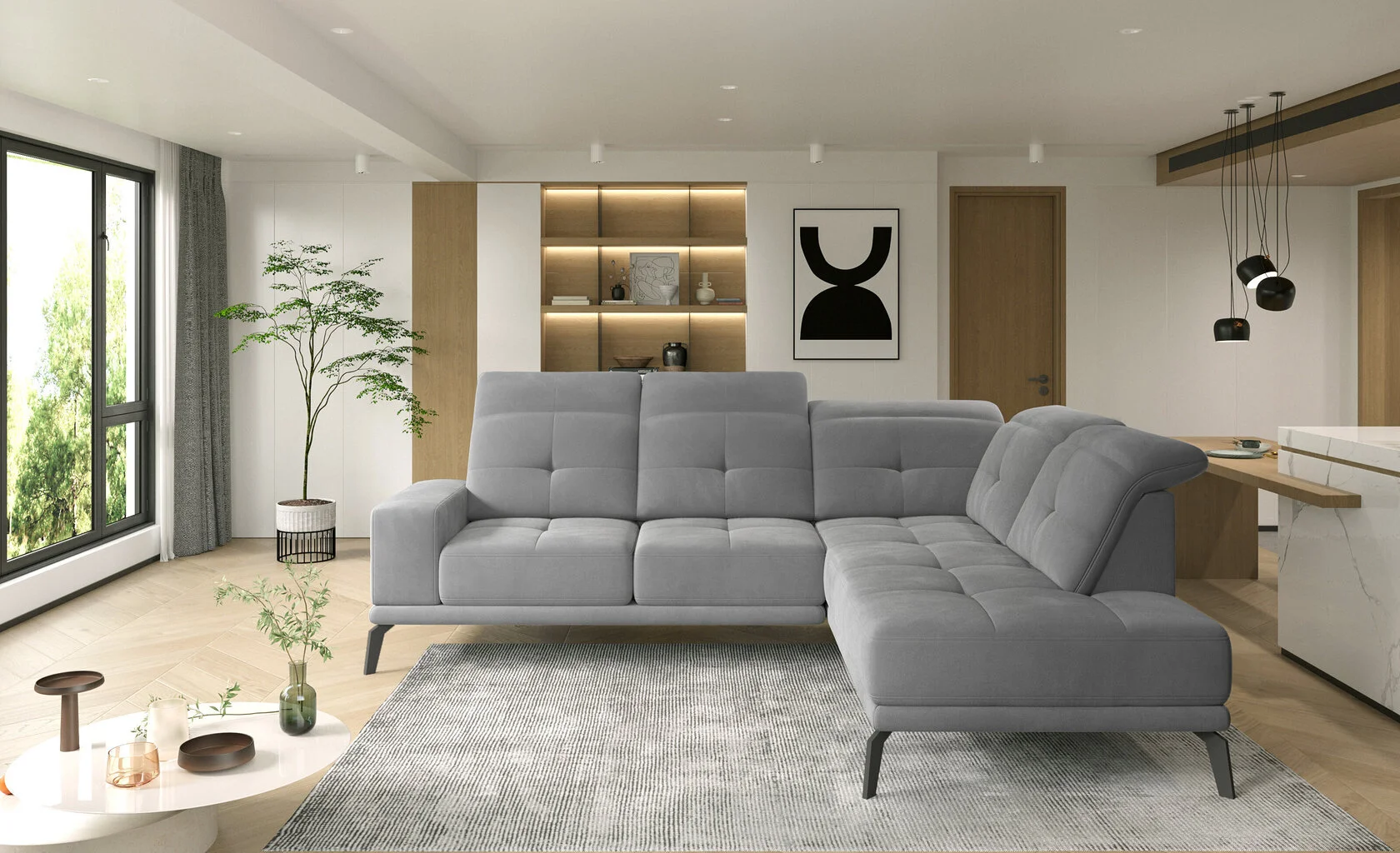 Pehmeä Kulmasohva NORE Theodore, Tummanvihreä 5 Pehmeä Kulmasohva NORE Theodore, Tummanvihreä - Image 5