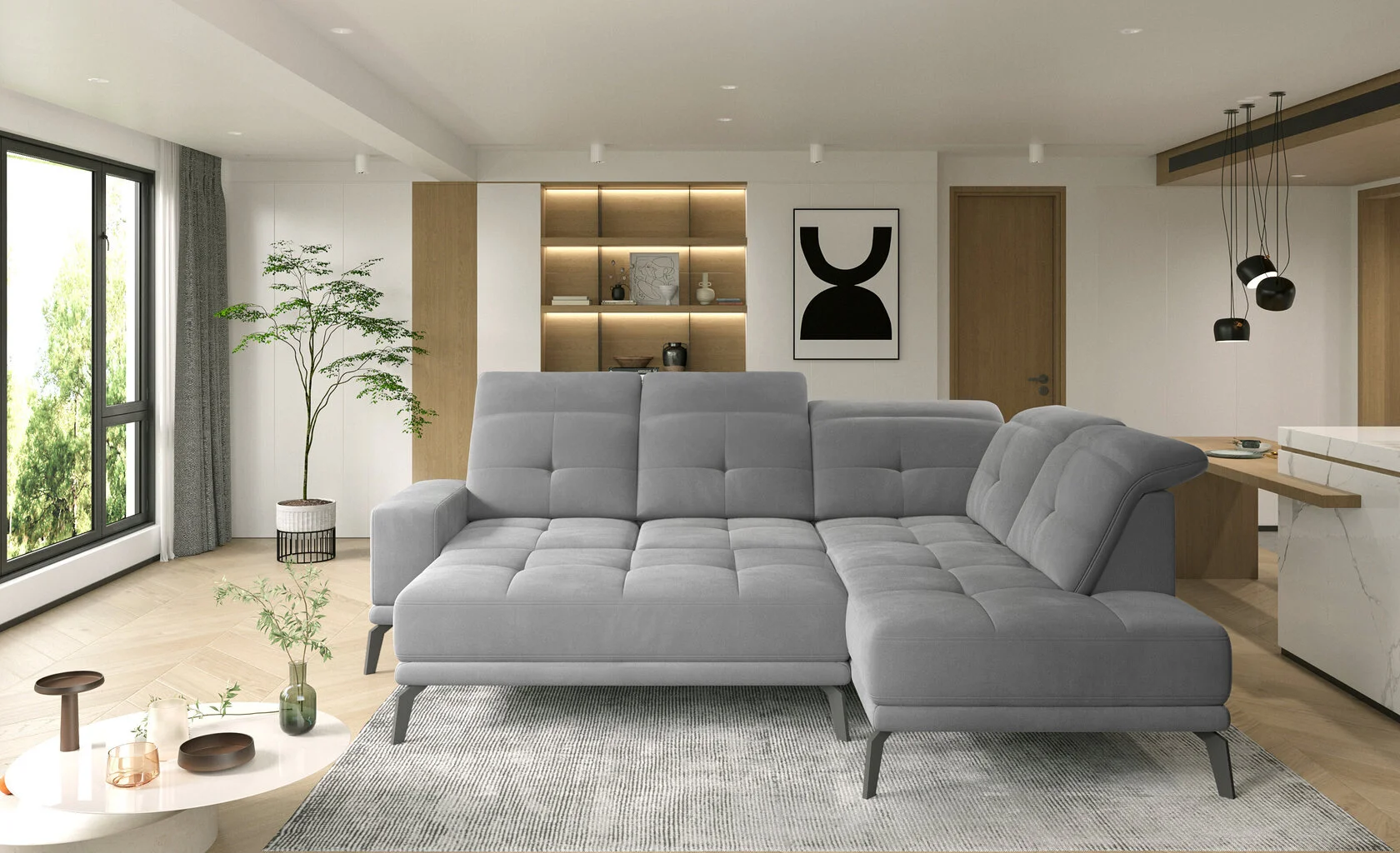 Pehmeä Kulmasohva NORE Theodore, Tummanvihreä 6 Pehmeä Kulmasohva NORE Theodore, Tummanvihreä - Image 6