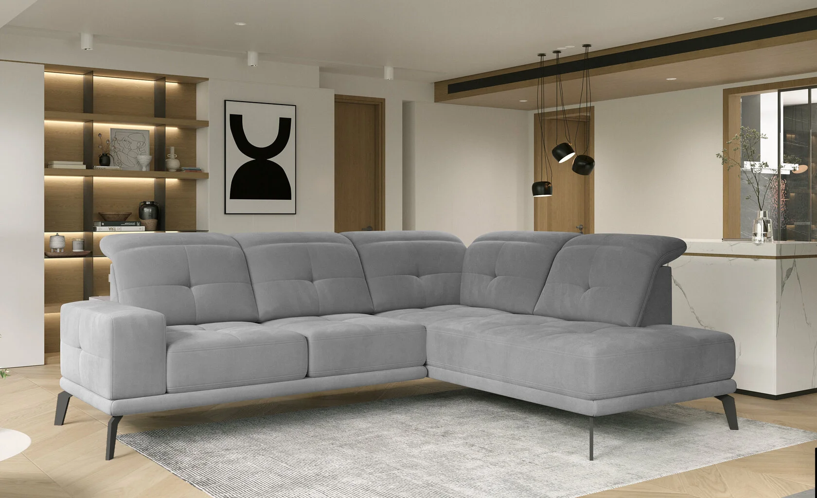 Pehmeä Kulmasohva NORE Theodore, Tummanvihreä 4 Pehmeä Kulmasohva NORE Theodore, Tummanvihreä - Image 4