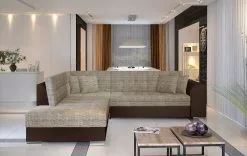 NORE Pehmeä Kulmasohva Pieretta, Beige Väri/ruskea