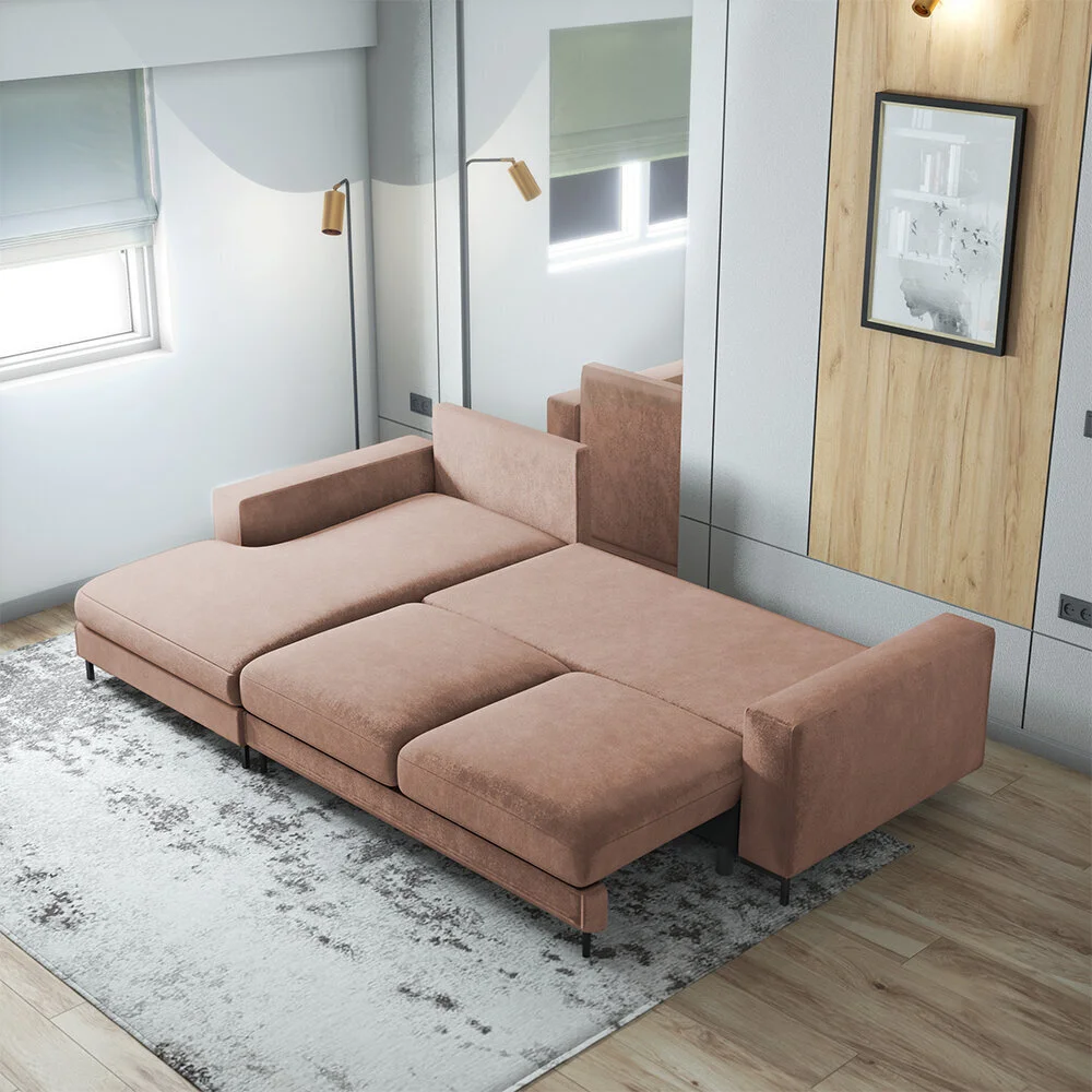 Pehmeä Kulmasohva Selsey Mokpeo, Vaaleanruskea 3 Pehmeä Kulmasohva Selsey Mokpeo, Vaaleanruskea - Image 3