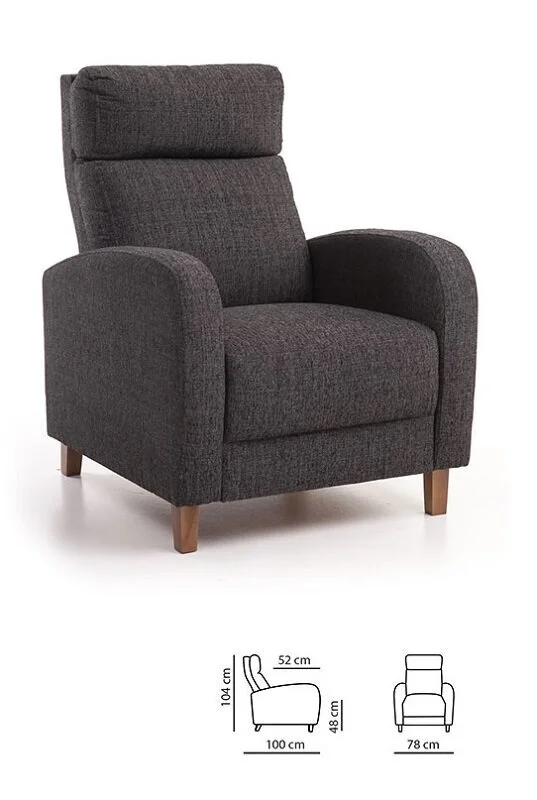 Pehmustettu Kalustesarja Paris 3+1, , Ruskea Inari 28, Jalat - Pähkinäpuu 4 Pehmustettu Kalustesarja Paris 3+1, , Ruskea Inari 28, Jalat - Pähkinäpuu - Image 4