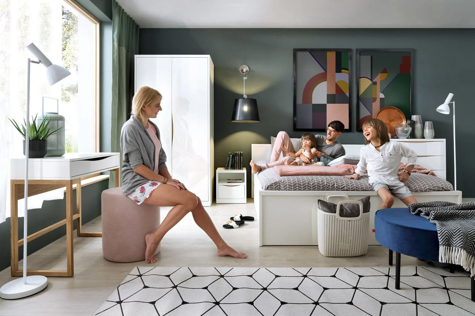 Black Red White Pori -kampauspöytä, Valkoinen Kiiltävä/tammi 6 Black Red White Pori -kampauspöytä, Valkoinen Kiiltävä/tammi - Image 6