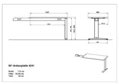 Pöydän Lisäosa 4241, Harmaa -NORE Kalusteet Myymälä poydan lisaosa 4241 harmaa 8aa96 netistai reference