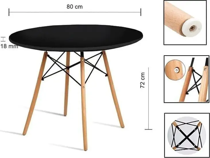 Pöytä Mufart ETT 3327, Musta 2 Pöytä Mufart ETT 3327, Musta - Image 2