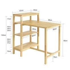 Pöytä SoBuy FWT69-N, Ruskea -NORE Kalusteet Myymälä poyta sobuy fwt69 n ruskea 7d282 netistai reference