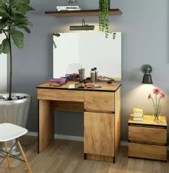 NORE Pukeutumispöytä Peilillä 90x60 Cm, Craft Tammi 7 NORE Pukeutumispöytä Peilillä 90x60 Cm, Craft Tammi -NORE Kalusteet Myymälä pukeutumispoyta peililla 90x60 cm craft tammi 73cf9 palaute reference