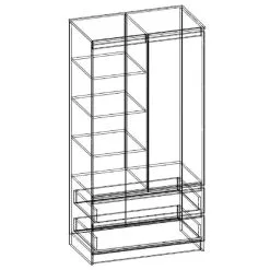 Push NORE Queen S90 Vaatekaappi, Valkoinen -NORE Kalusteet Myymälä push nore queen s90 vaatekaappi valkoinen 1787b palaute reference