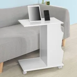 Pyörillä Varustettu Pöytä SoBuy FBT67-W, Valkoinen -NORE Kalusteet Myymälä pyorilla varustettu poyta sobuy fbt67 w valkoinen 8ec72 netistai reference