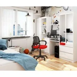 Nore Piksel Työpöytä, Oikeanpuoleinen, 90 X 77 X 50 Cm, Valkoinen -NORE Kalusteet Myymälä rasomasis stalas nore piksel desininis baltas 9e1eb netistai reference