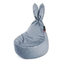 Säkkituoli Qubo™ Baby Rabbit Slate Velvet Fit, Harmaa
