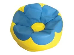 Säkkituoli Wood Garden Flower, Keltainen/sininen
