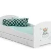 Sänky ADRK Furniture Pepe Teddy Bear Ja Cloud, 140x70 Cm, Valkoinen