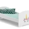 Sänky ADRK Furniture Pepe Unicorn, 160x80 Cm, Valkoinen