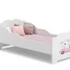 Sänky ADRK Furniture Ximena Cat In A Car, 140x70 Cm, Valkoinen