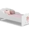 Sänky ADRK Furniture Ximena Girl With Wings, 140x70 Cm, Valkoinen