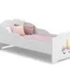 Sänky ADRK Furniture Ximena Unicorn, 140x70 Cm, Valkoinen