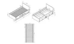 ML Meble Sänky Blanco 16, 90X200 Cm, Valkoinen -NORE Kalusteet Myymälä sanky blanco 16 90x200 cm valkoinen 7de1a netistai reference
