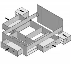 Forte Sänky Bob BDSL02, 140 X 200 Cm, Valkoinen/harmaa -NORE Kalusteet Myymälä sanky bob bdsl02 140 x 200 cm 2d5ff halvempi reference
