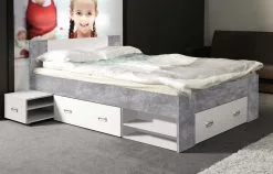 Forte Sänky Bob BDSL02, 140 X 200 Cm, Valkoinen/harmaa
