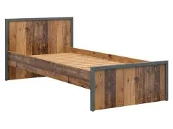 Black Red White Sänky BRW Weston, 90x200 Cm, Ruskea/harmaa.