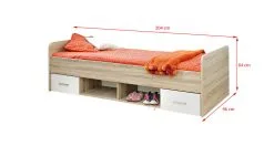 ASM Sänky Dino, Tammi/valkoinen -NORE Kalusteet Myymälä sanky dino tammivalkoinen 35a80 netistai reference