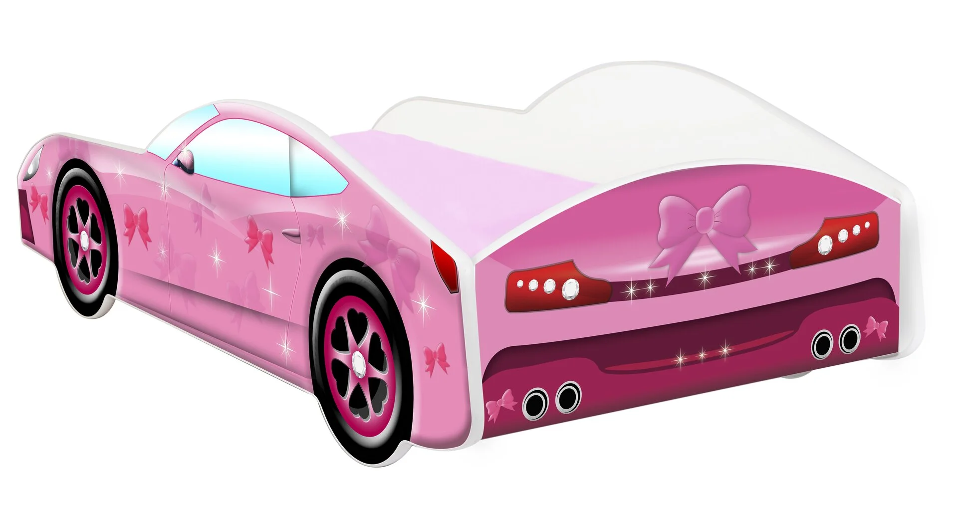 Amila Sänky Patjalla Car BED-PINK-2, 160x80 Cm, Pinkki 2 Amila Sänky Patjalla Car BED-PINK-2, 160x80 Cm, Pinkki - Image 2