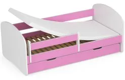 Sänky Patjalla, Vuodevaatelaatikolla Ja Irrotettavalla Suojalla NORE Smile, 160x80 Cm, Valkoinen/vaaleanpunainen 6 Sänky Patjalla, Vuodevaatelaatikolla Ja Irrotettavalla Suojalla NORE Smile, 160x80 Cm, Valkoinen/vaaleanpunainen -NORE Kalusteet Myymälä sanky patjalla vuodevaatelaatikolla ja irrotettavalla suojalla nore 1772a netistai reference