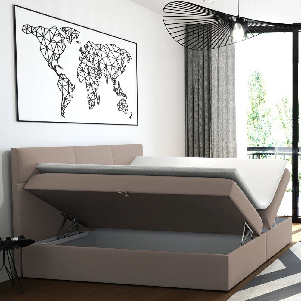 Sänky Selsey Satiri, 160x200 Cm, Vaaleanpunainen 3 Sänky Selsey Satiri, 160x200 Cm, Vaaleanpunainen - Image 3