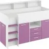 Sänky Työpöydällä Neo L, Valkoinen/violetti