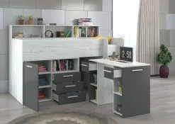 Sänky Työpöydällä Neo P, Valkoinen/harmaa. -NORE Kalusteet Myymälä sanky tyopoydalla neo p valkoinenharmaa c442d halvempi reference