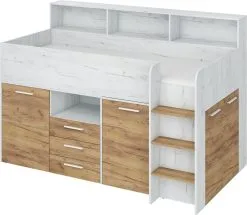 Sänky Työpöydällä Neo P, Valkoinen/ruskea