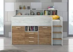 Sänky Työpöydällä Neo P, Valkoinen/ruskea -NORE Kalusteet Myymälä sanky tyopoydalla neo p valkoinenruskea 911cb netistai reference