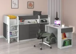 Sänky Työpöydällä Smile L, Valkoinen/harmaa. -NORE Kalusteet Myymälä sanky tyopoydalla smile l valkoinenharmaa 3ef93 osta reference
