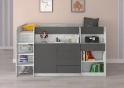 Sänky Työpöydällä Smile L, Valkoinen/harmaa. -NORE Kalusteet Myymälä sanky tyopoydalla smile l valkoinenharmaa f697e halvempi reference