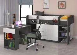 Sänky Työpöydällä Smile P, Harmaa/valkoinen -NORE Kalusteet Myymälä sanky tyopoydalla smile p harmaavalkoinen 59209 palaute reference