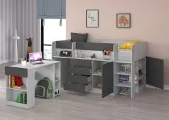 Sänky Työpöydällä Smile P, Valkoinen/harmaa. -NORE Kalusteet Myymälä sanky tyopoydalla smile p valkoinenharmaa bfabd osta reference
