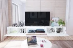 Selsey Seinään Kiinnitettävä TV-taso Leo 300 Cm, Valkoinen. -NORE Kalusteet Myymälä seinaan kiinnitettava tv taso leo 300 cm 2edfe palaute reference