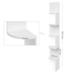Songmics Seinähylly 20x20x127,5 Cm, Valkoinen -NORE Kalusteet Myymälä seinahylly 20x20x1275 cm valkoinen 2fe64 osta reference