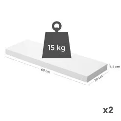 Songmics Seinähylly 60x20x3,8 Cm, Valkoinen -NORE Kalusteet Myymälä seinahylly 60x20x38 cm valkoinen 9cb8f palaute reference
