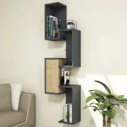 Seinähylly Kalune Design Esta, Harmaa/ruskea 6 Seinähylly Kalune Design Esta, Harmaa/ruskea -NORE Kalusteet Myymälä seinahylly kalune design esta harmaaruskea df524 netistai reference