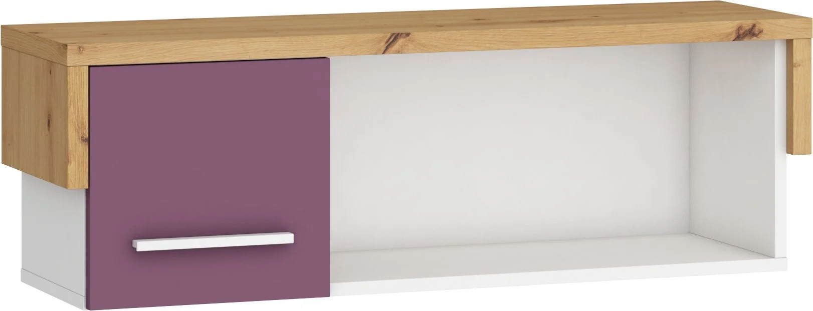 Seinähylly Meblocross Hey 22, Valkoinen/violetti 2 Seinähylly Meblocross Hey 22, Valkoinen/violetti - Image 2