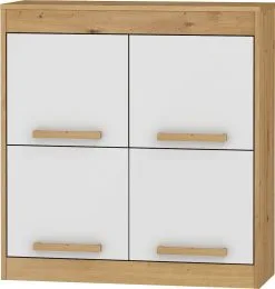 Seinähylly Meblocross Maximus 4D, Tammi/valkoinen